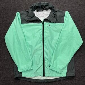 Frogg Toggs Windbreaker Rain Gorpcore Outdoors Women Size S M Mint Green Grey